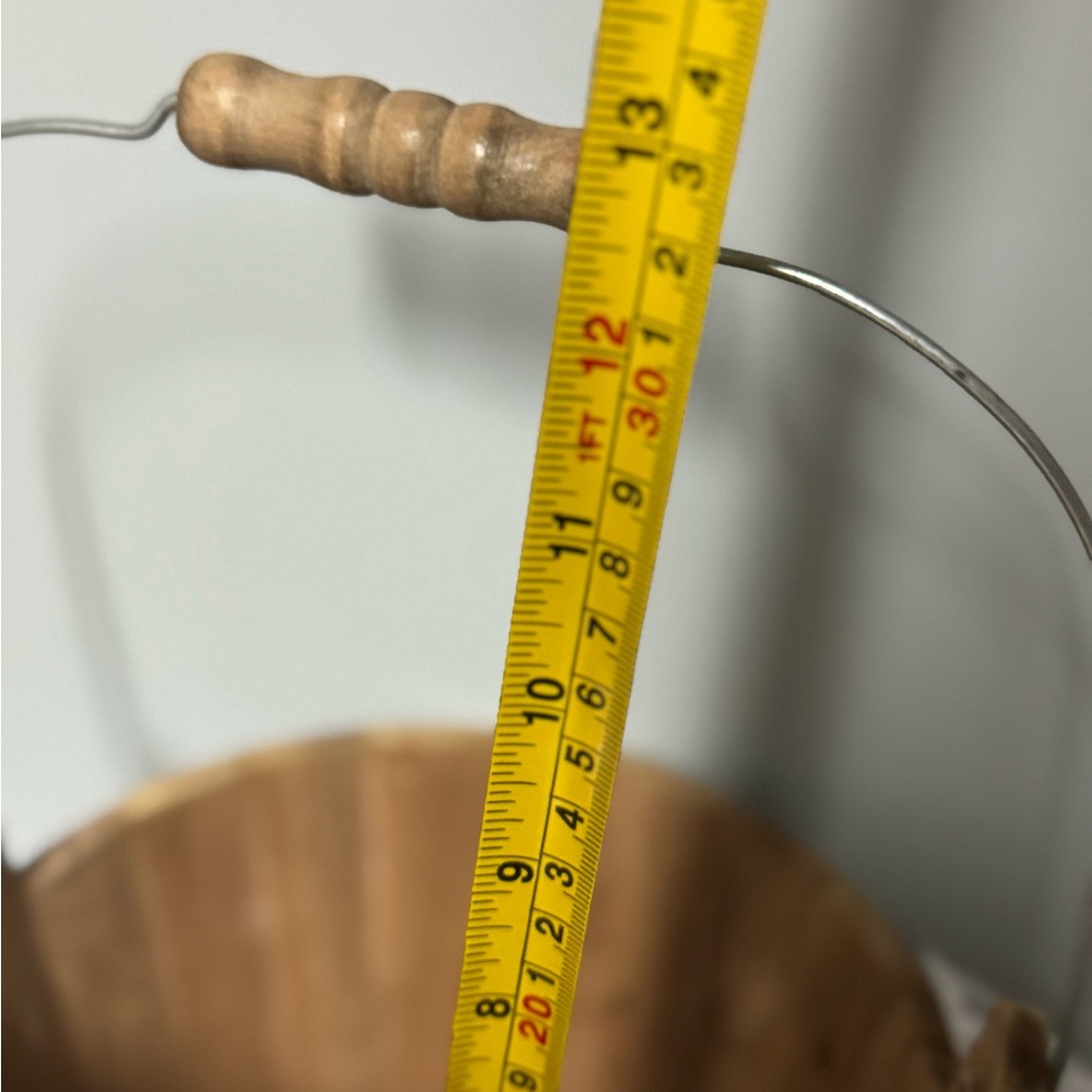 Rustic Merry Christmas Wooden Bucket - Picture 5 of 7